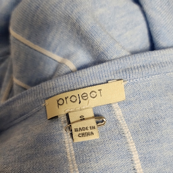 Project J ChambrayPolka Dot Sweater Size Small - Picture 7 of 8